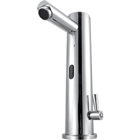 Global Industrial Deck Mounted Sensor Faucet With Mixing Valve, 2.2 GPM, Chrome 670461